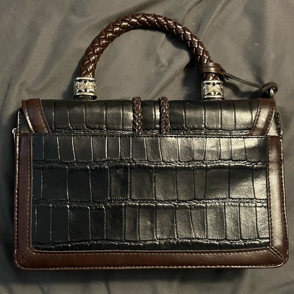 Marc Chantal satchel bag faux crocodile embossing with shoulder strap - Picture 5 of 6